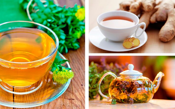 Aromatic teas with rhodiola, ginger and thyme to increase male sexual potency